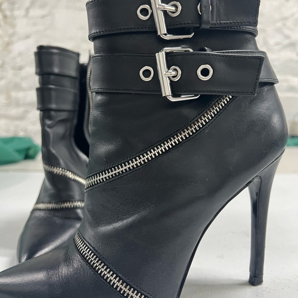Black Booties w/ Zippers - Picture 2 of 5
